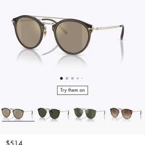 Oliver Peoples Black and Gold Sunglasses